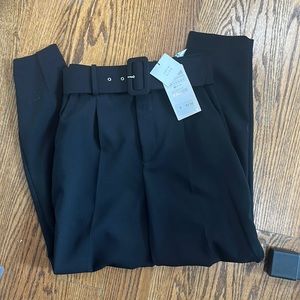 zara black with belt new with tags work pants